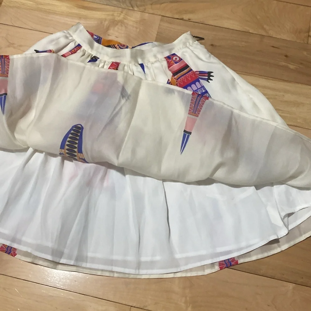 MSGM Colourful Patterned Silk Skirt - Picture 5 of 13